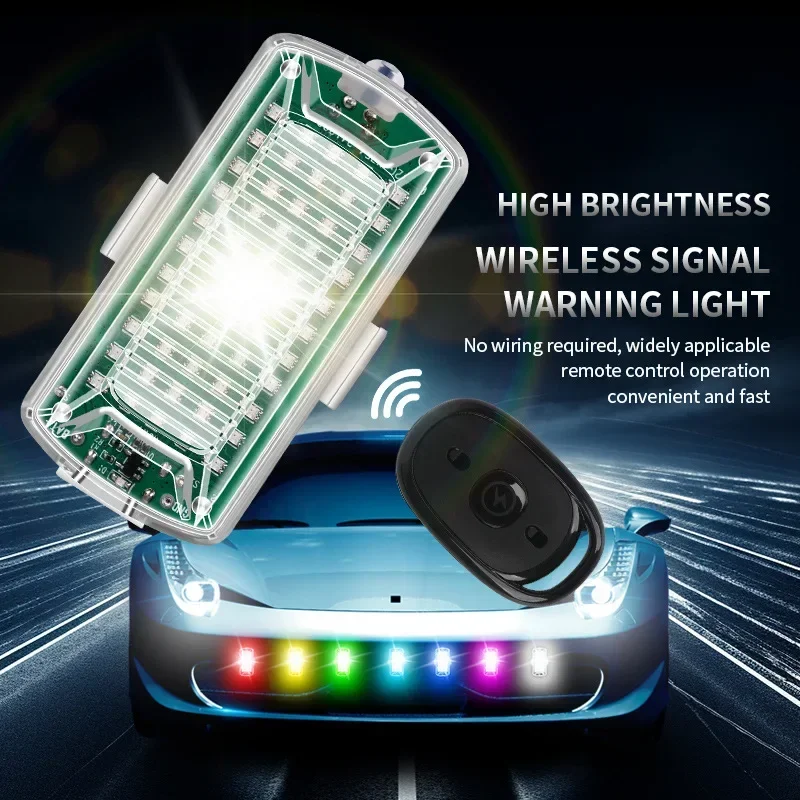 Drone Strobe Light - ไร้สาย LED Drone Strobe Light สําหรับรถจักรยานยนต์รถจักรยานพร้อมรีโมทคอนโทรลไฟเตือนแฟลชไฟสัญญาณ