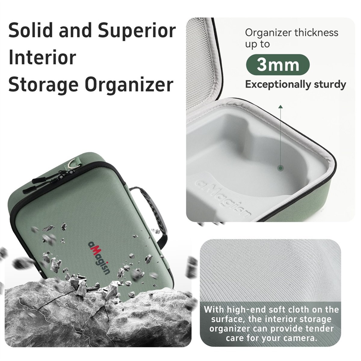 Drone Carrying Case - M85K กระเป๋าพกพาสำหรับโดรน FLIP กระเป๋าเดินทางแบบแข็ง กระเป๋าเก็บของกันกระแทก ป้องกันน้ำ